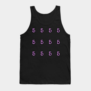 Pink Typewriter Number 5 Tank Top